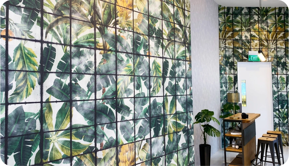 Result of Installation Botanical Wallpaper by Honpo